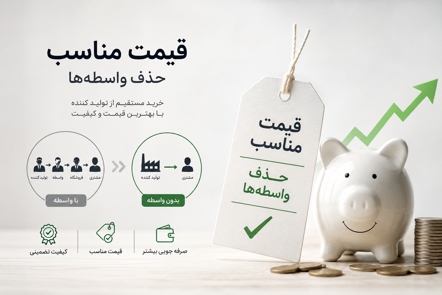 قیمت مناسب و حذف واسطه‌ها